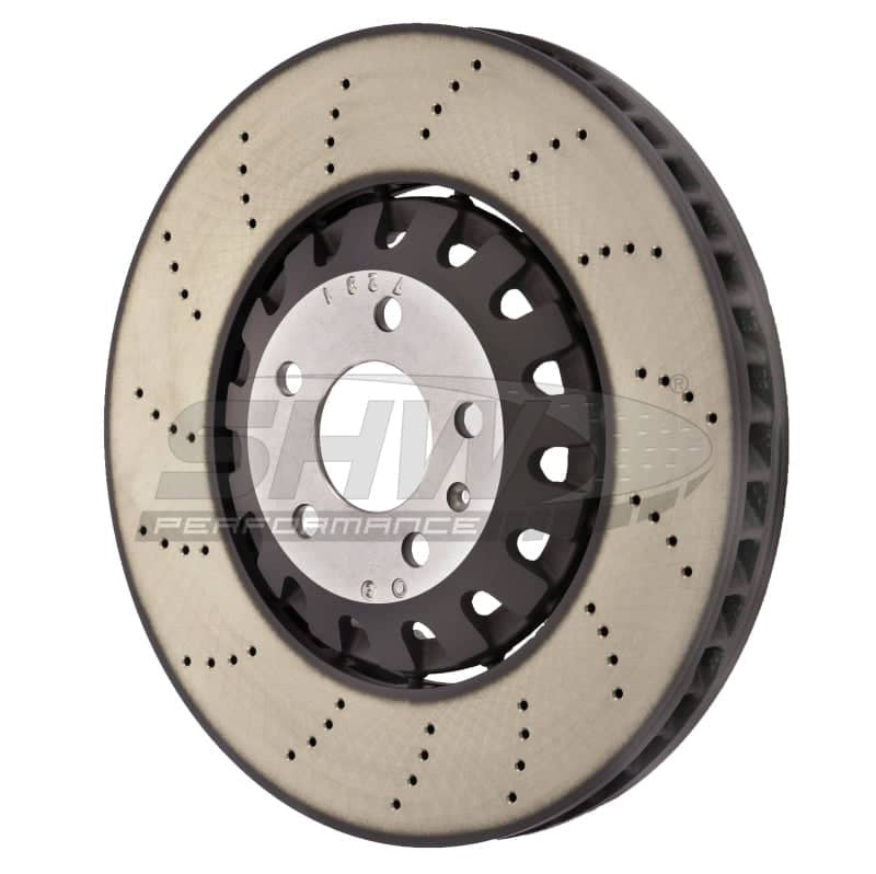 SHW 18-22 Audi RS5 2.9L Front Drilled Lightweight Brake Rotor (4M0615301AM)