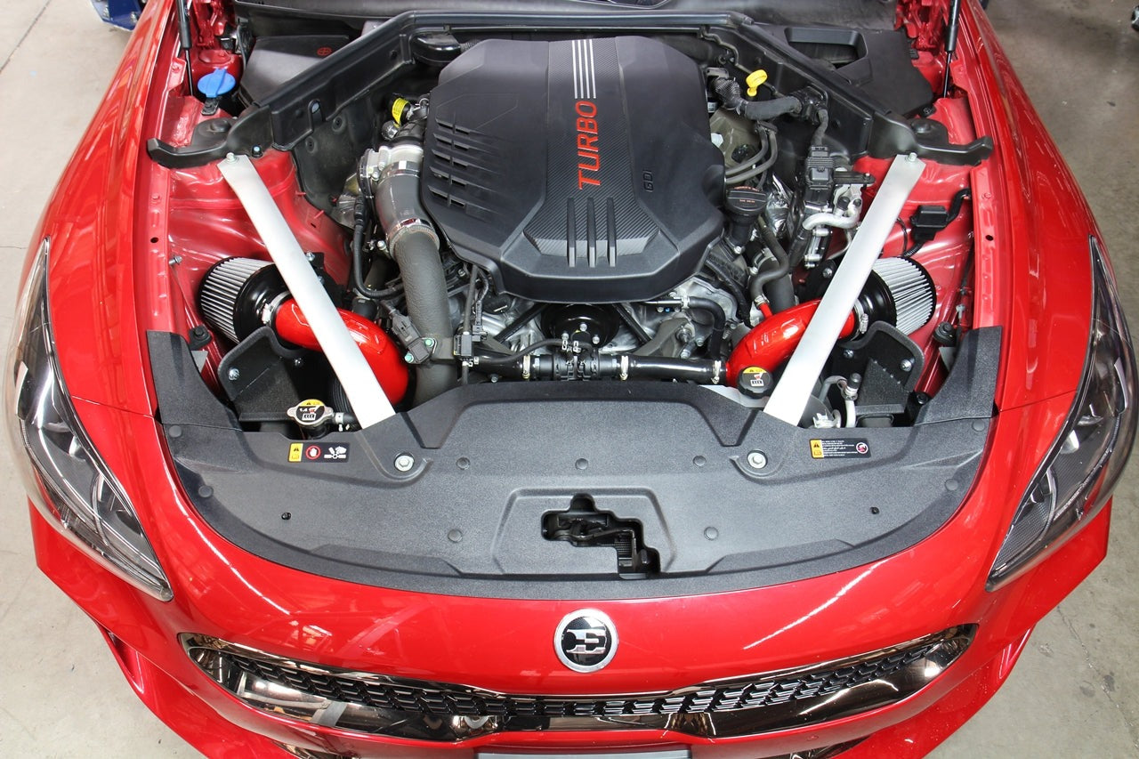 HPS Shortram Air Intake Kit 2018-2024 Kia Stinger 3.3L V6 Twin Turbo, Includes Heat Shield, 827-672