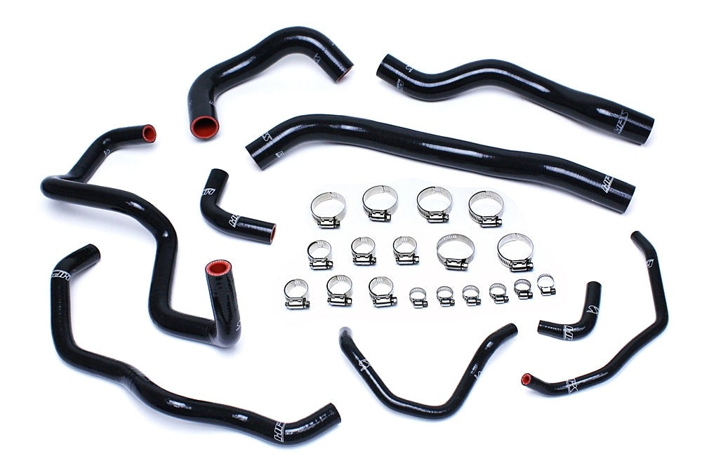 HPS Black Reinforced Silicone Radiator + Heater Hose Kit Coolant Mazda 06-07 Mazdaspeed 6 2.3L Turbo