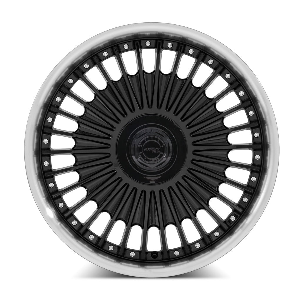 MRR VP4 20" 5x112 Black Machined Lip