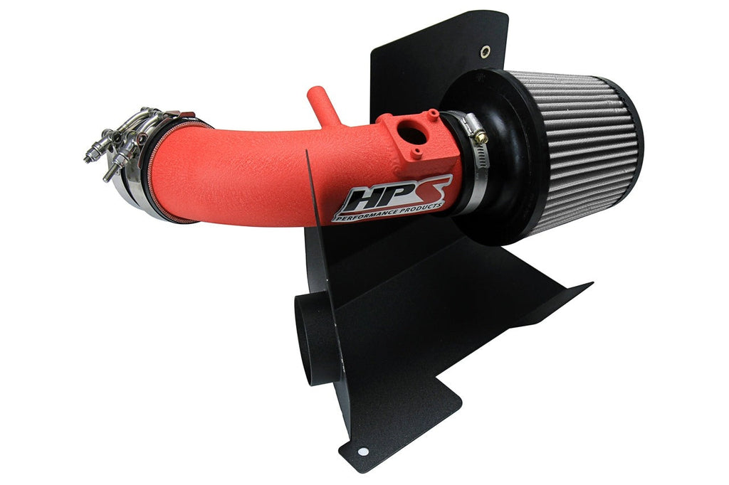 HPS Performance Shortram Air Intake Kit 2013-2015 Acura ILX 2.4L, Includes Heat Shield, Wrinkle Red
