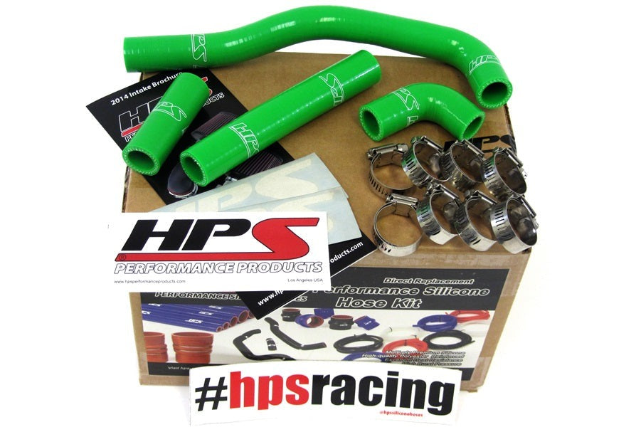 HPS Green Reinforced Silicone Radiator Hose Kit Kawasaki 88-04 KX500