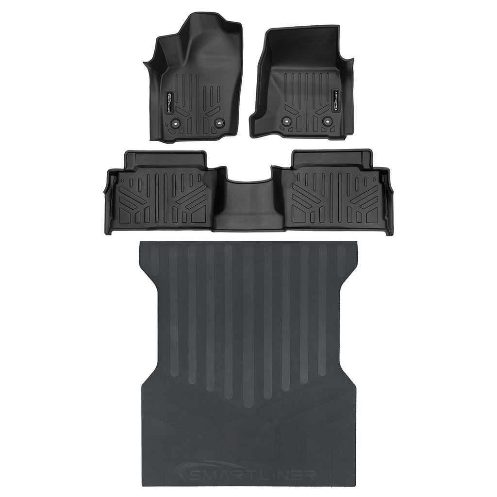 SMARTLINER Floor Liners for 2024-2026 Toyota Tacoma Double Cab (Only Fits[2nd Row Storage]