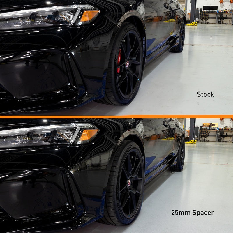 Mishimoto Wheel Spacers - 5x120 - 64.1 CB - M14 x1.5 - 50mm - Black - 2017-2026 Honda Civic Type R