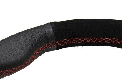 NRG Reinforced Steering Wheel 320mm Black w/ Red Stitch - Universal