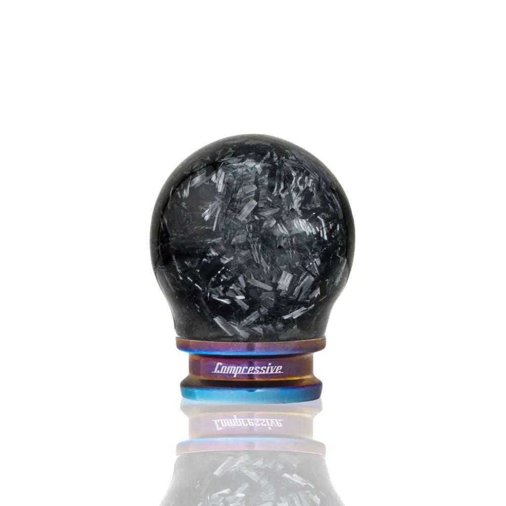 Compressive Tuning Limited Edition Height Adjustable Forged Weighted Carbon Shift Knob - M12x1.25mm - Titanium Finish - Subaru Models