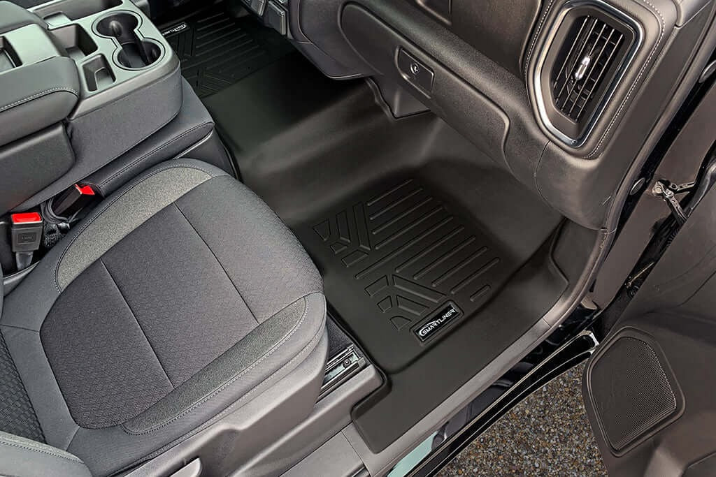 SMARTLINER Floor Liners for 2019-2026 Chevy Silverado 2500 HD | 3500 HD (Crew Cab|Carpet|(1st Row Bench)|(OTH)|[No 2nd Row Storage]