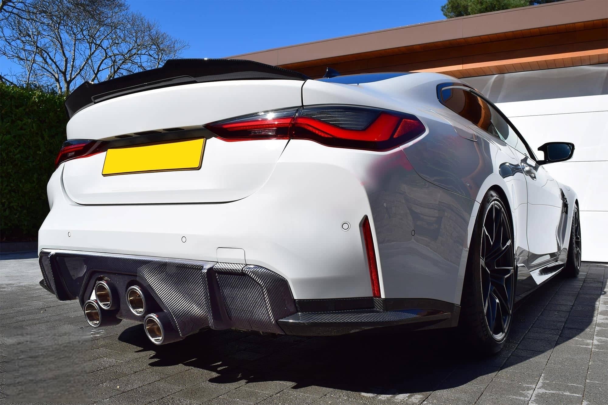 G8X Dry Carbon Fiber Rear OEM Style Replacement Bumper Splitters