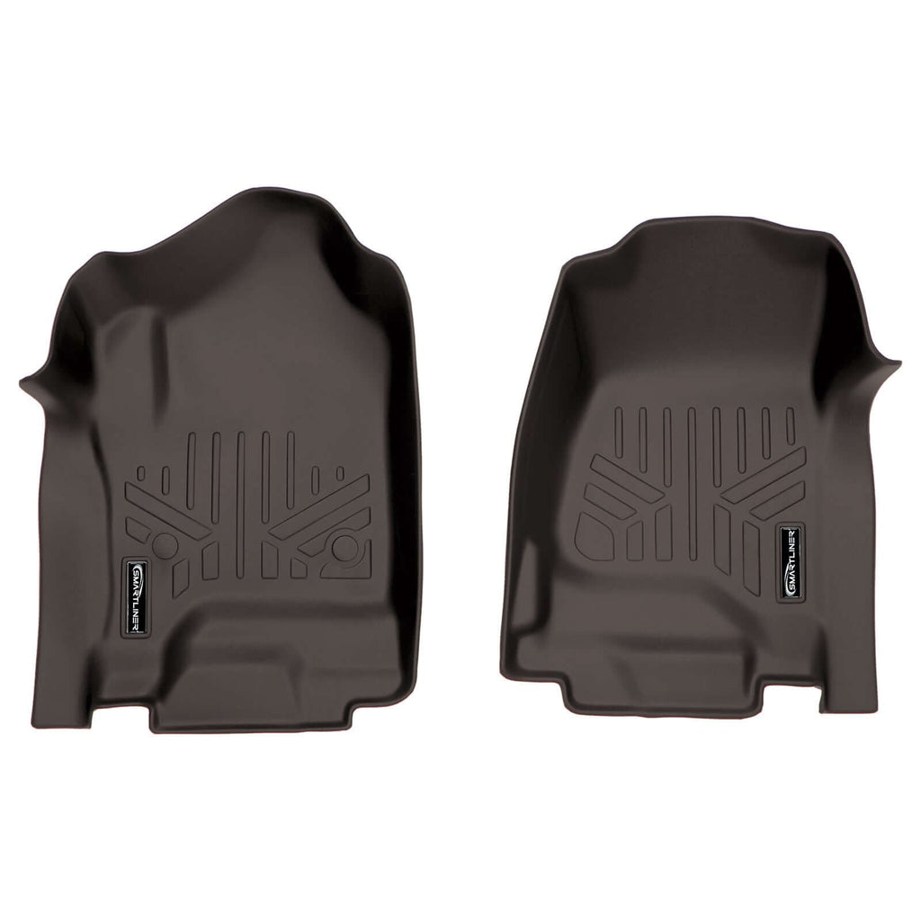 SMARTLINER Floor Liners for Double Cab 2014-2018 Silverado/Sierra 1500 - 2015-2021 2500/3500 HD