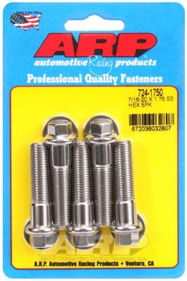 ARP 7/16-20 x 1.750 Hex SS Bolts (Set of 5)