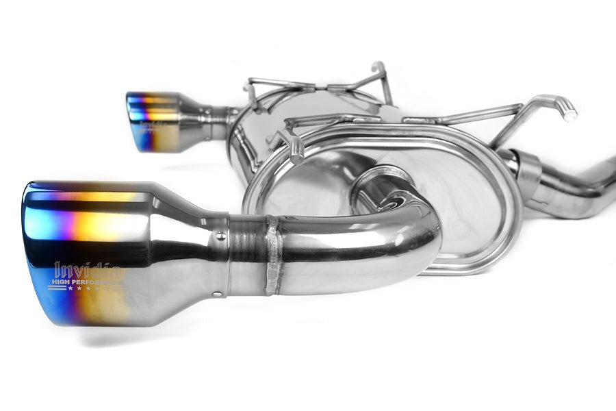 Invidia Q300 Cat-Back Exhaust - Titanium Burnt Tips - 2013-2024 Scion FR-S / Subaru BRZ / Toyota GR86
