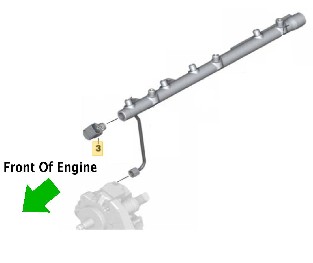 BMW E9X 335d Fuel Pressure Sensor OEM 13537787167