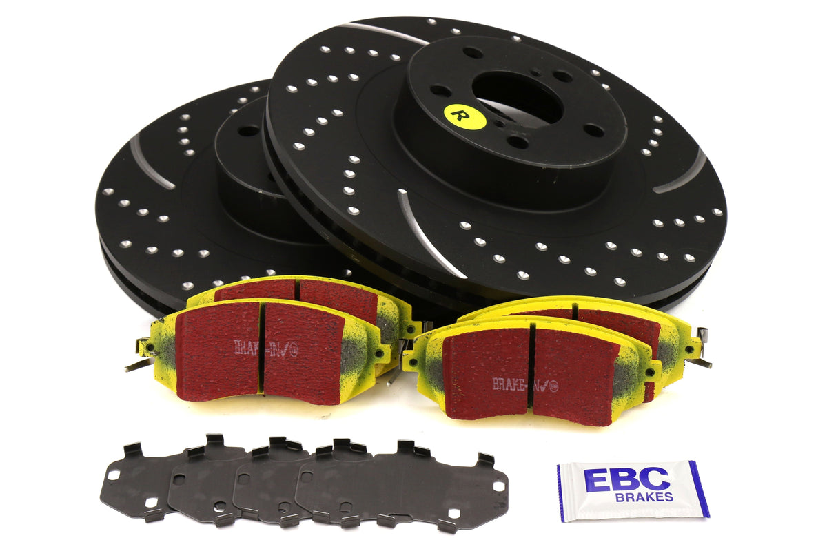 EBC S5K Yellowstuff Pad and GD Rotor Front Kit - 2013-2026 Subaru BRZ / Toyota GT/GR86 / Scion FR-S (W/ Vented Rear Rotors)