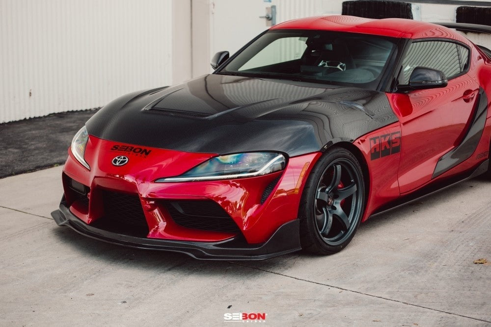 Seibon VS-Style Double-Sided Carbon Fiber Hood - 2020-2021 Toyota A90 Supra