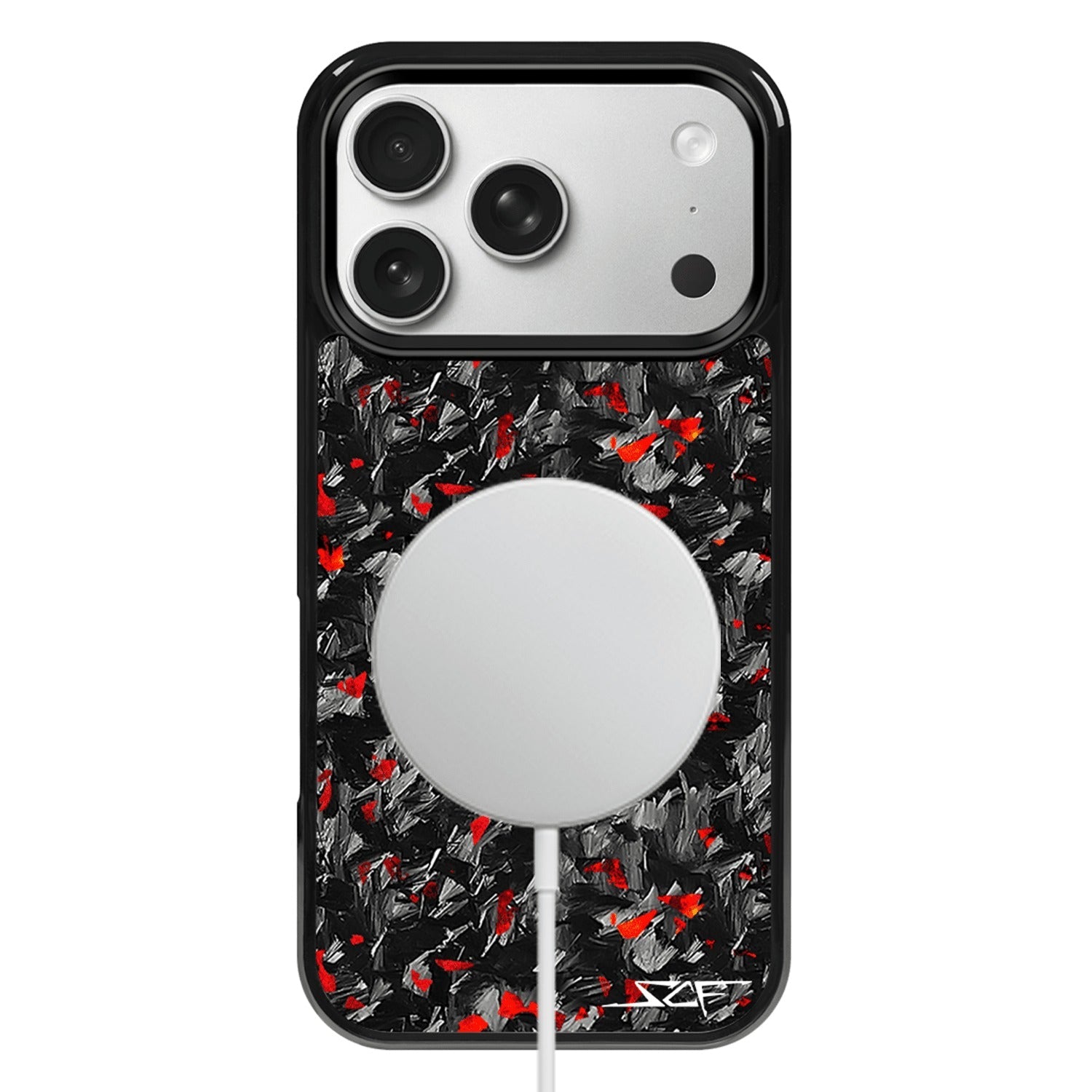iPhone | Red Flake Forged Carbon Fiber Case | CLASSIC Series
