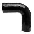 HPS 3/8" ID, 10" Leg, Silicone 90 Degree Elbow Coupler Hose, High Temp 4-ply Reinforced, Black, 9.5mm ID