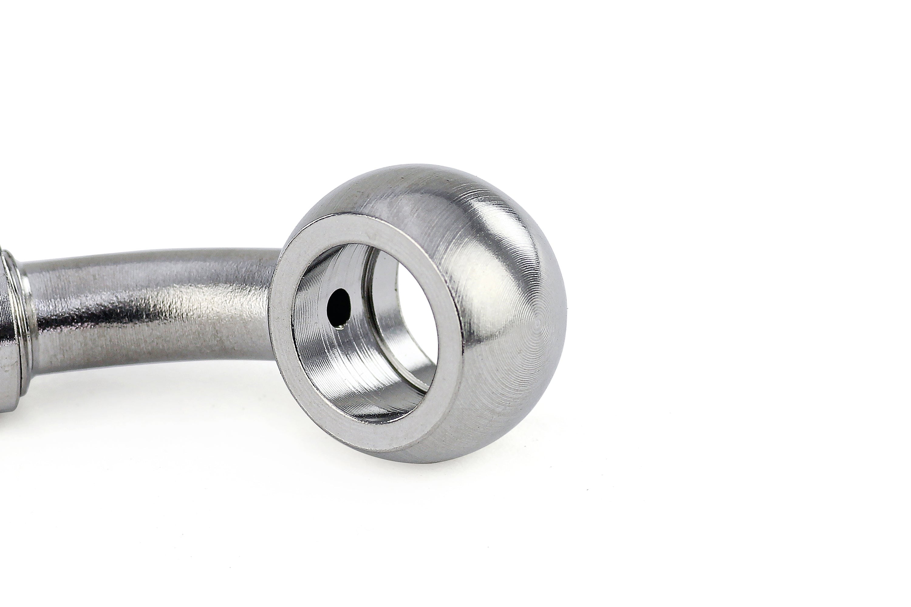 HPS Performance Compression Teflon Hose End to AN Female with 10mm Banjo for PTFE Hose, Stainless Steel