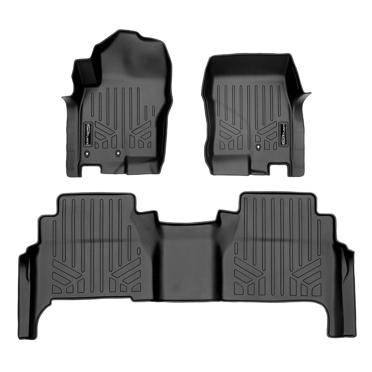 SmartCoverageTM Floor Liners For 2008-2021 Nissan Frontier Crew Cab with Dual Drivers Side Floor Posts