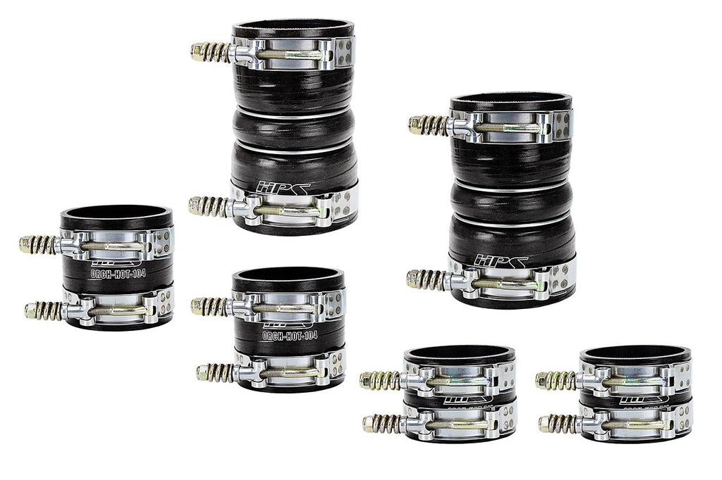 HPS High Temp Reinforced Silicone Intercooler Hose Boots Kit Ford Late 1999 - 2003 F450 Superduty 7.3L PowerStroke Diesel