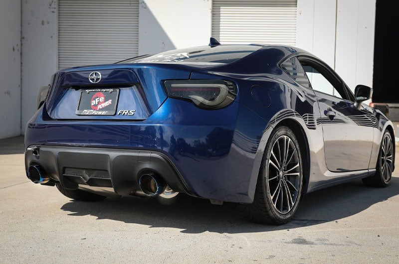aFe Takeda 2-1/2 IN 304 Stainless Steel Cat-Back Exhaust System w/Blue Flame Tip - 2013-2016 Scion FR-S / 2013-2024 Subaru BRZ / 2017-2020 Toyota 86 / 2022-2024 GR86