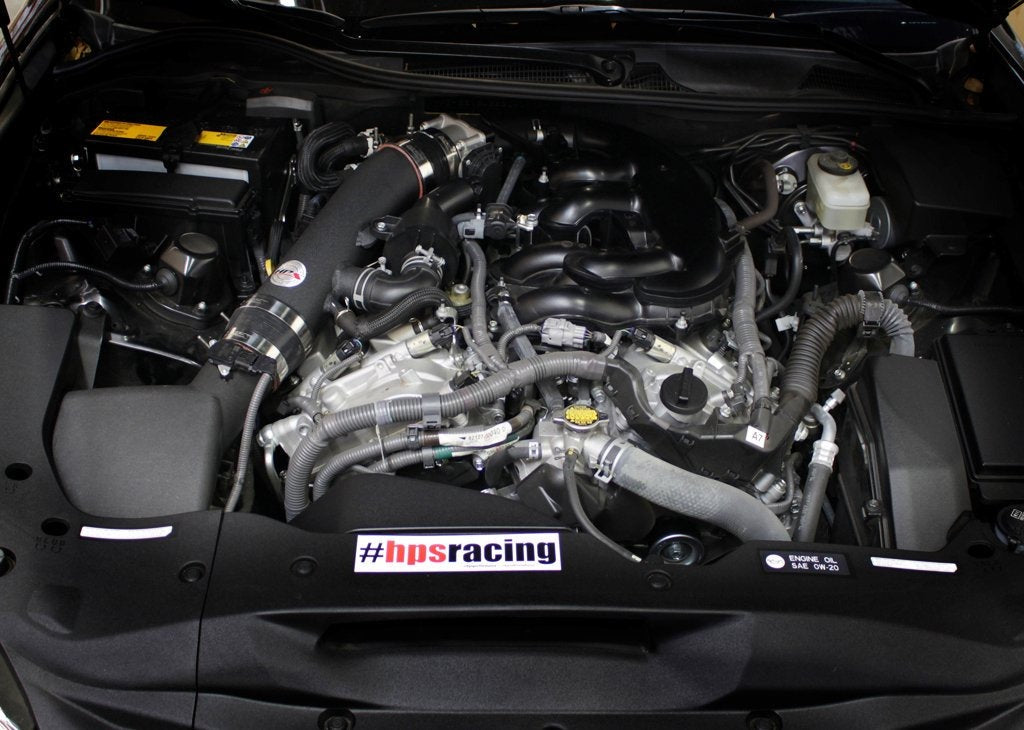 HPS Performance Post MAF Air Intake Tube Kit 2013-2018 Lexus IS350 3.5L V6 F-Sport, Black