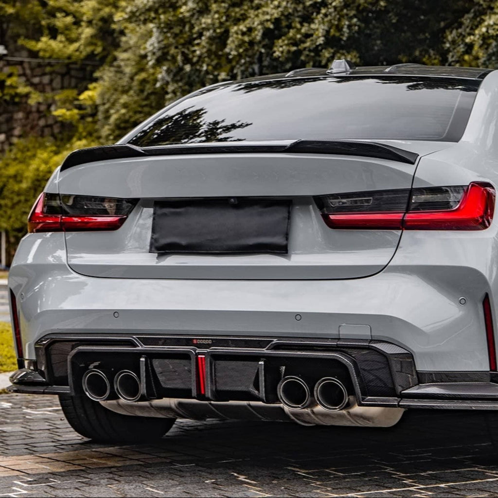 G8X SQ Style Carbon Fiber Diffuser With Brake Light/Splitters Combo