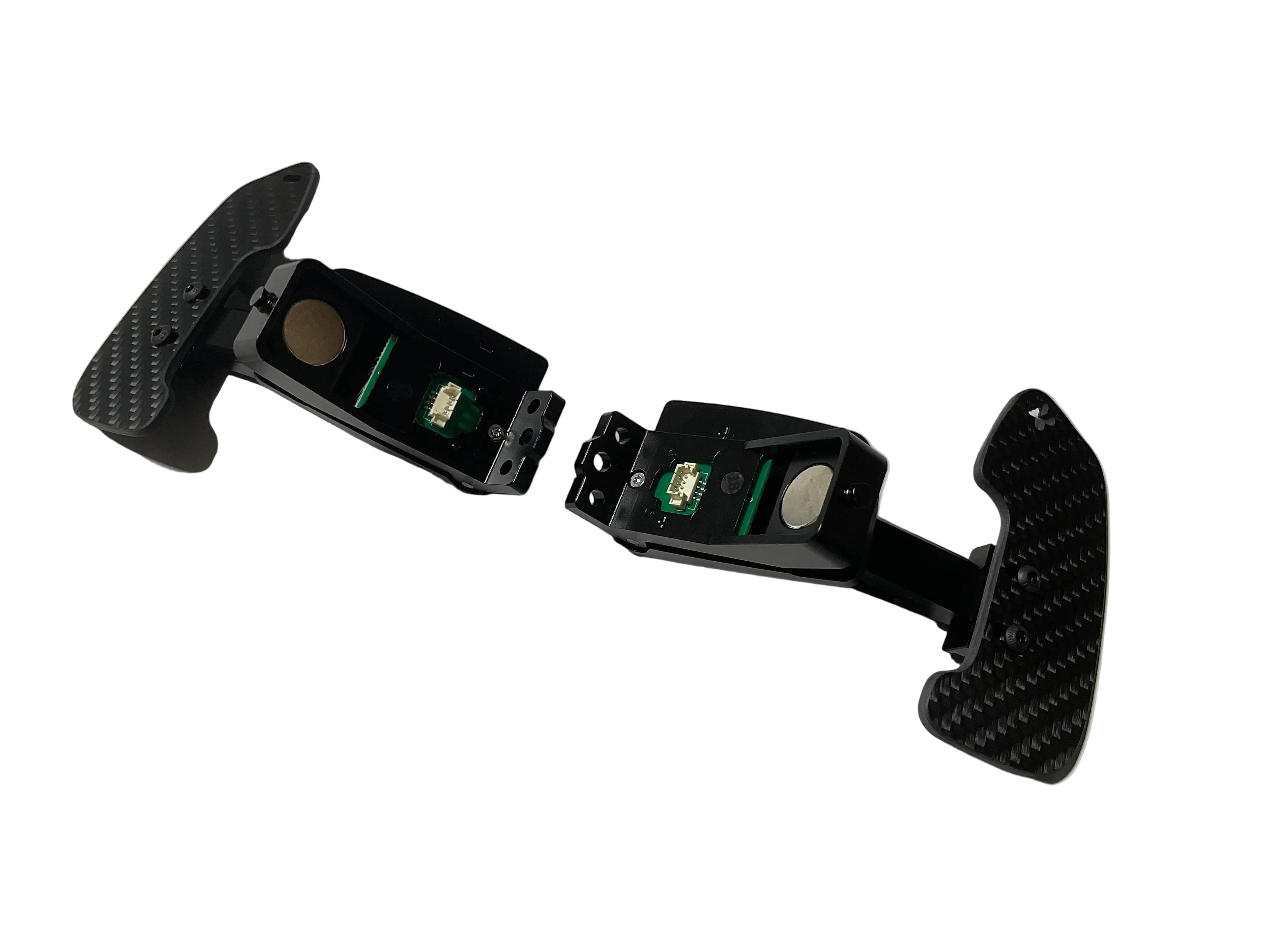 Kies Motorsports Porsche 992 Aluminum Alloy (Black) w/ Carbon Fiber Option Magnetic Paddle Shifters