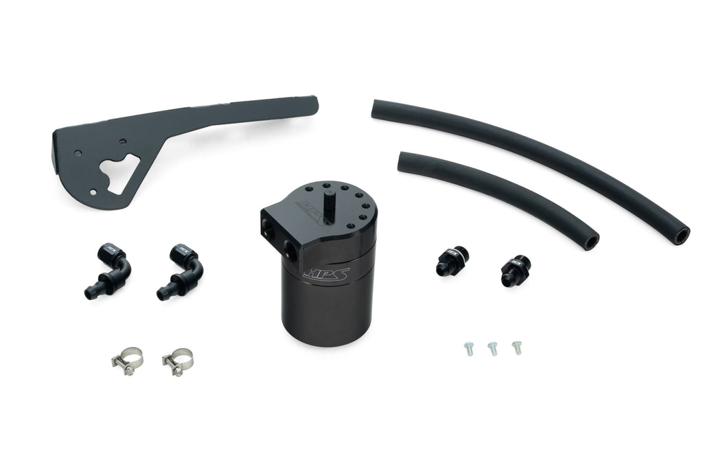 HPS Performance Aluminum Oil Catch Can Kit 2019-2026 Acura RDX 2.0L Turbo, Black, 860-015WB