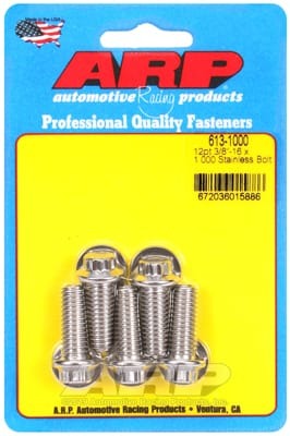 ARP 3/8in - 16 x 1.000 12pt SS Bolts (Set of 5)