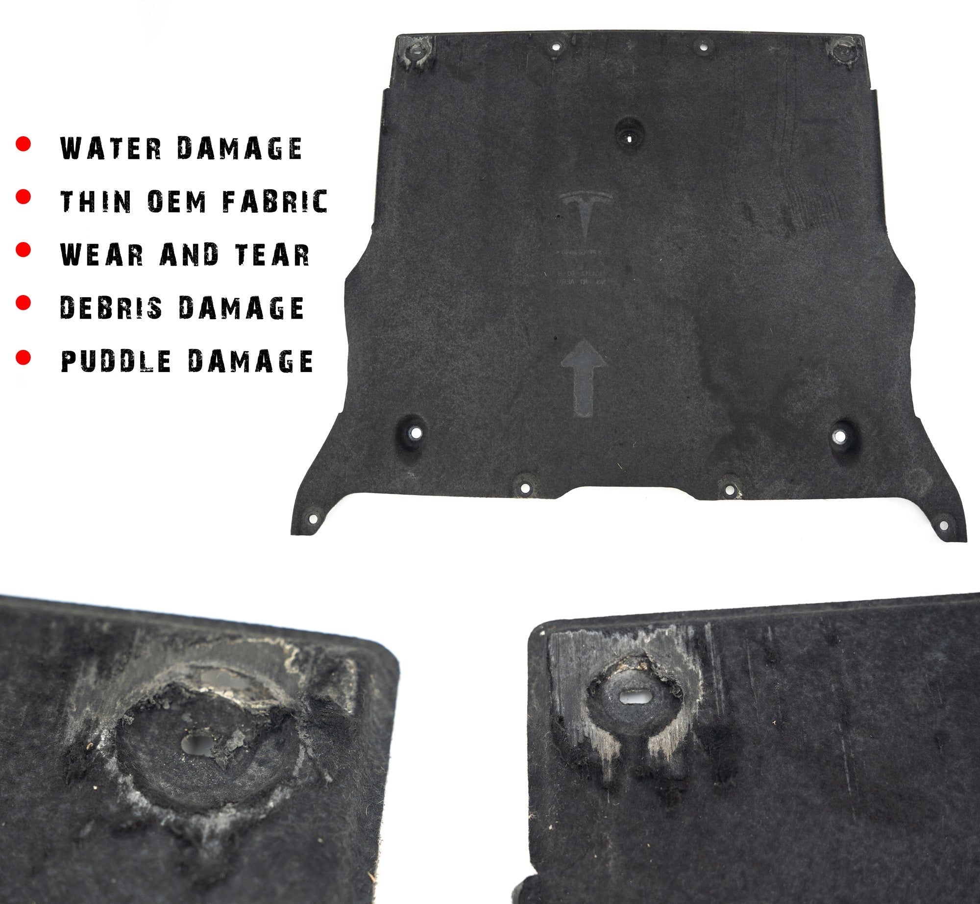 HPS Aluminum Front Skid Plate Undertray Protection Shield 2017-2023 Tesla Model 3, Black, SP-101