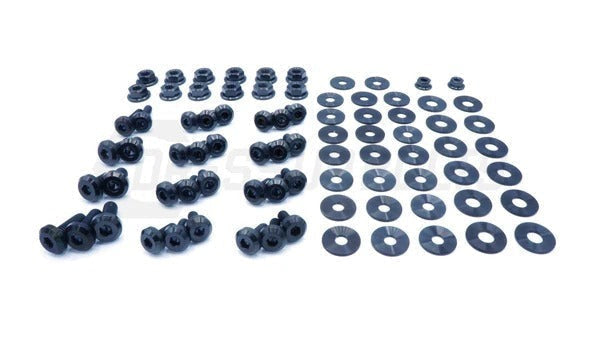 Fast Turn Fittings Stage 2 Titanium Hardware Engine Bay Kit (Black) - 2013-2020 Subaru BRZ
