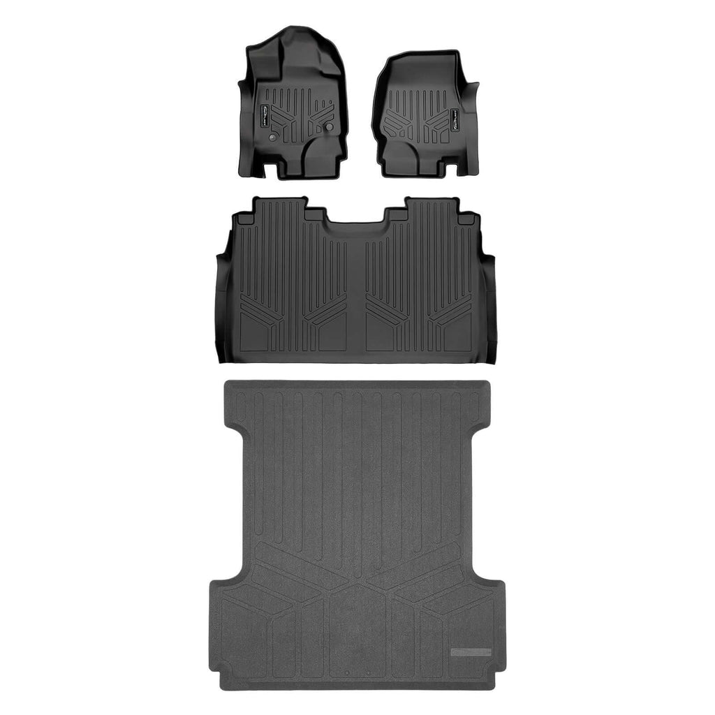 SmartCoverageTM Floor Liners For 2015-2026 Ford F-150 SuperCrew Cab (1st Row Bucket)