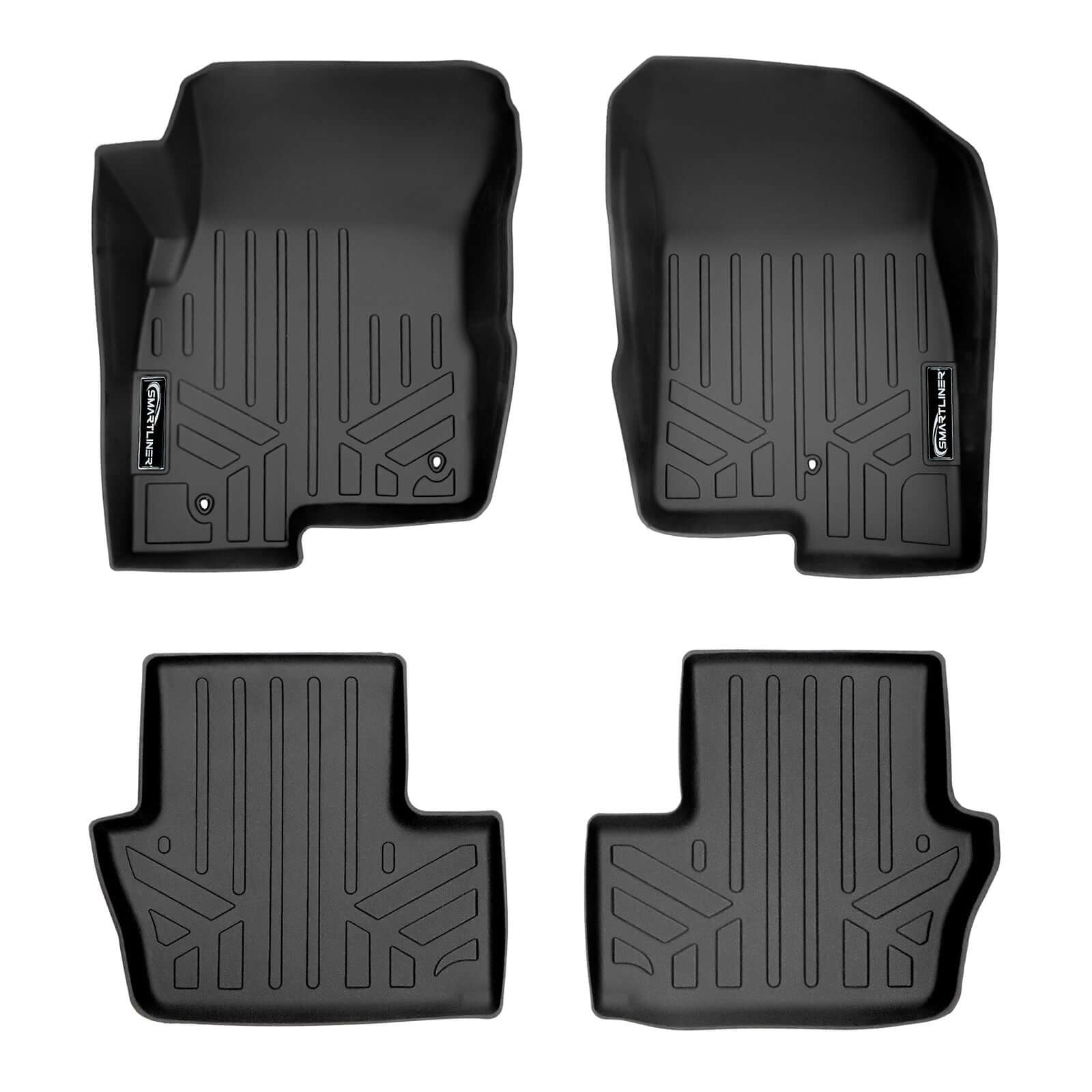 SMARTLINER Floor Liners for 2017 Jeep Patriot (with 1st Row Dual Driver Side Floor Hooks)