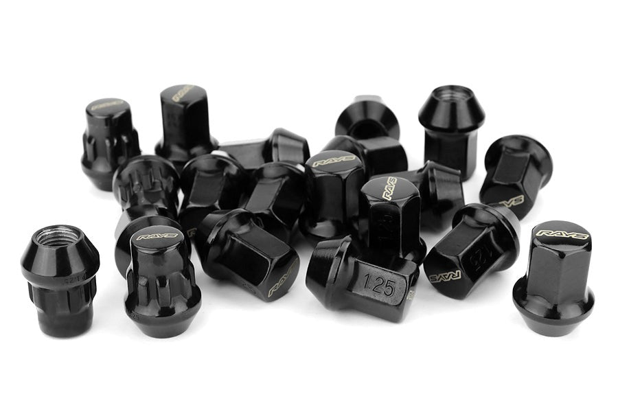 Rays Lug Nuts 17Hex Lock & Lug Nut-Black - M12x1.25