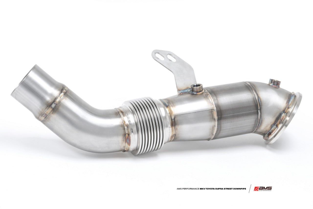 AMS Performance Street Downpipe w/ Ultra High Flow GESI Catalytic Converter - 2020-2024 Toyota GR Supra