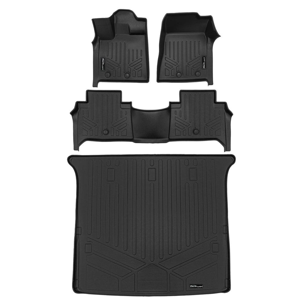 SMARTLINER Floor Liners for 2025-2026 Infiniti QX80/2025 Nissan Armada Without Bucket Seats & Center Console Only