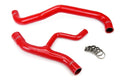 HPS Red Reinforced Silicone Radiator Hose Kit Coolant Ford 02-04 Mustang GT