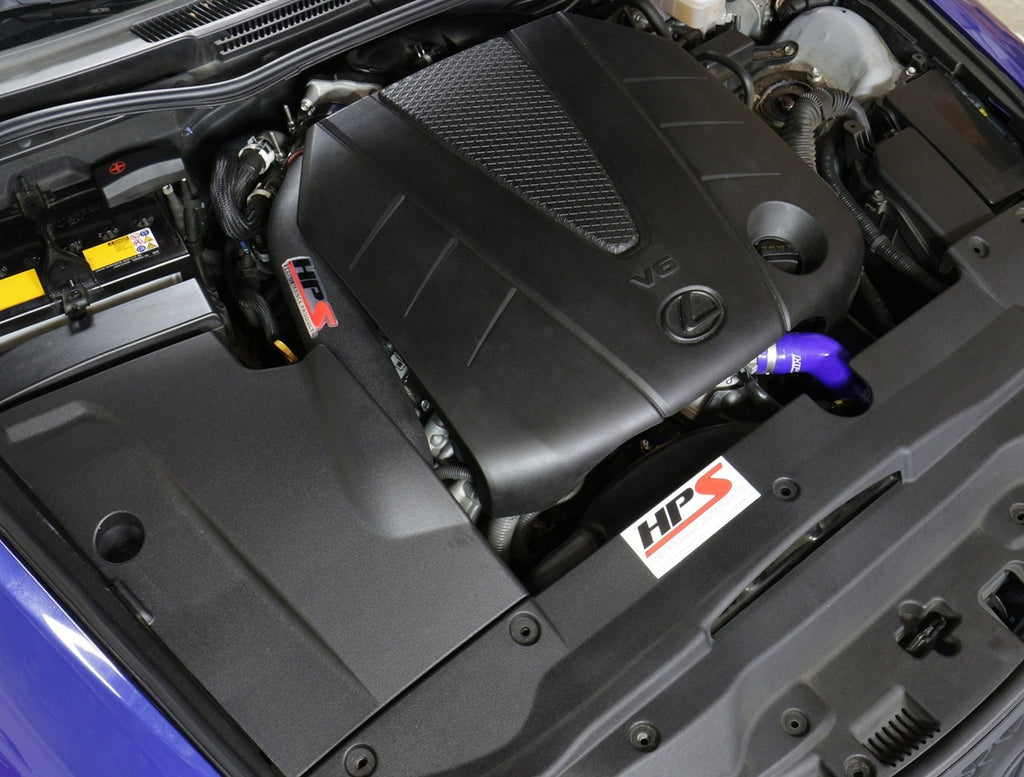 HPS Performance Shortram Air Intake Kit 2006-2013 Lexus IS250 2.5L V6, Includes Heat Shield, Black
