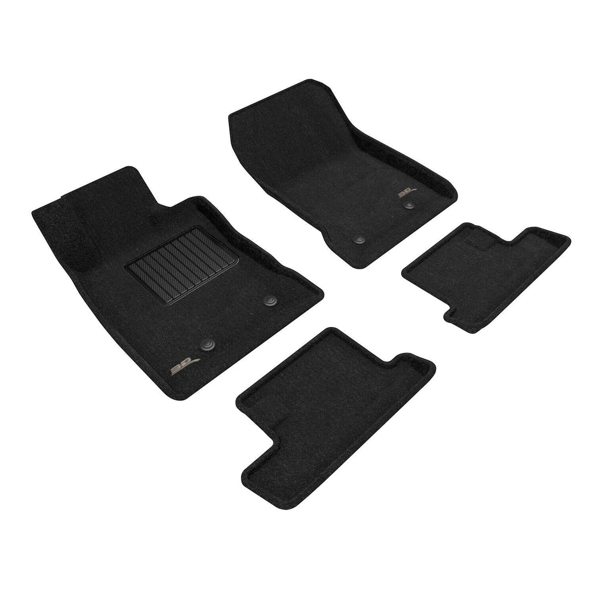 3D MAXpider Elegant Floor Mats (Black) - Full Set - 2022-2024 Subaru BRZ / Toyota GR86
