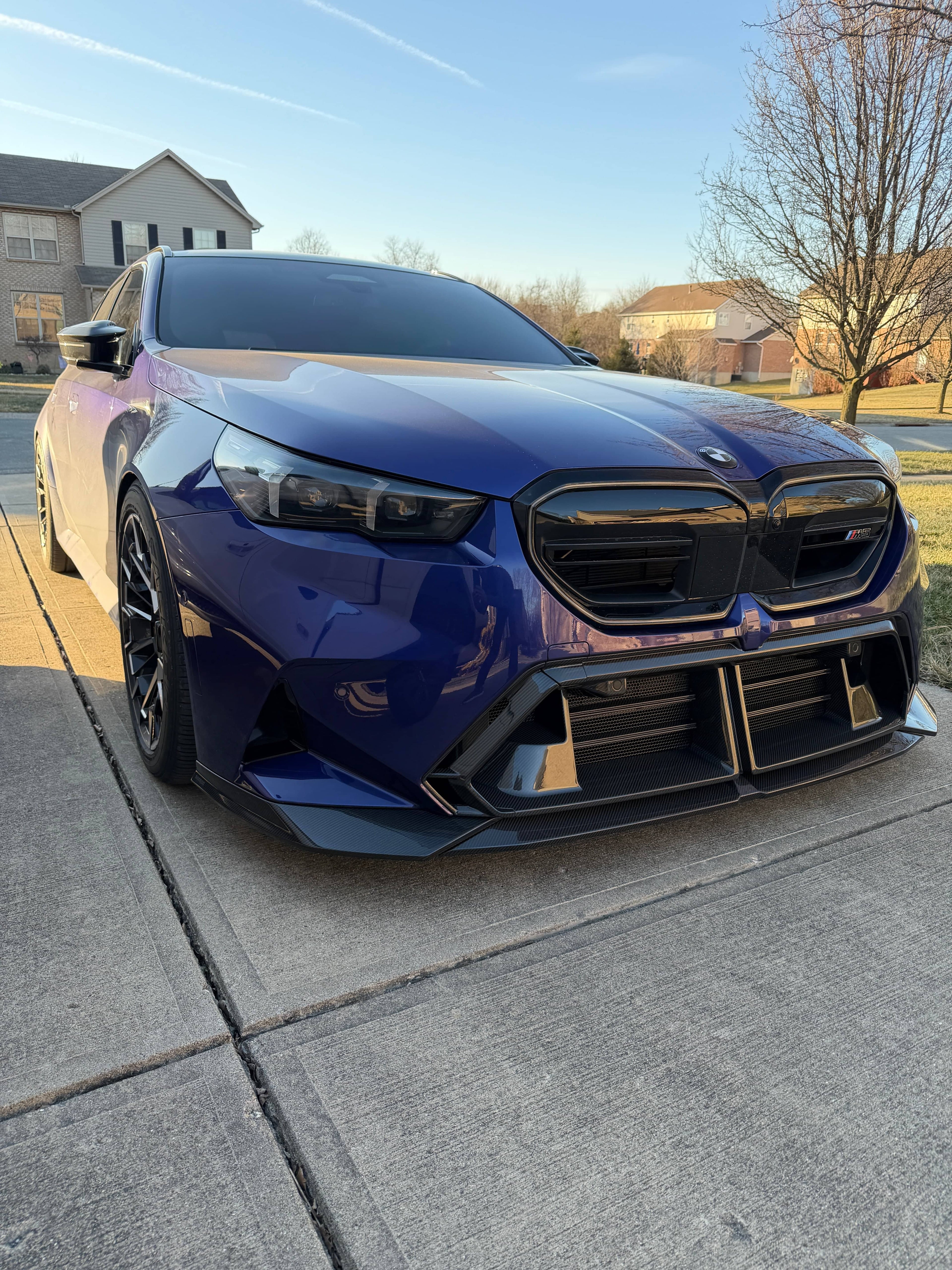 G90/G99 M5 SQ Style Carbon Fiber Front Bumper Center Trim