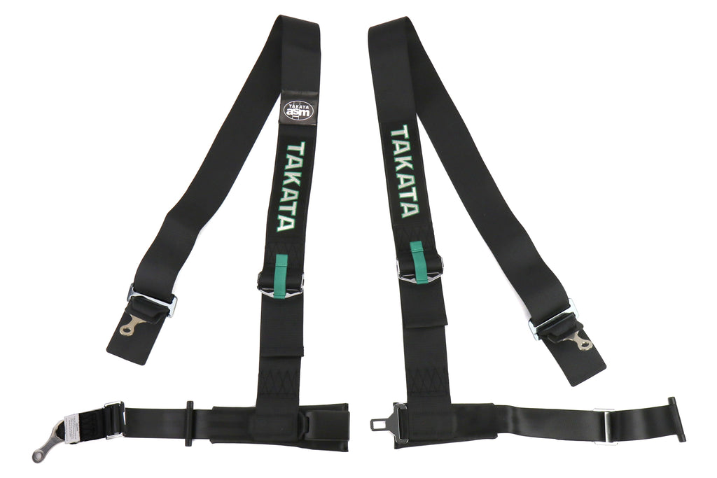 Takata 4 point Street Belt 3" w/ ASM (Black) - Universal