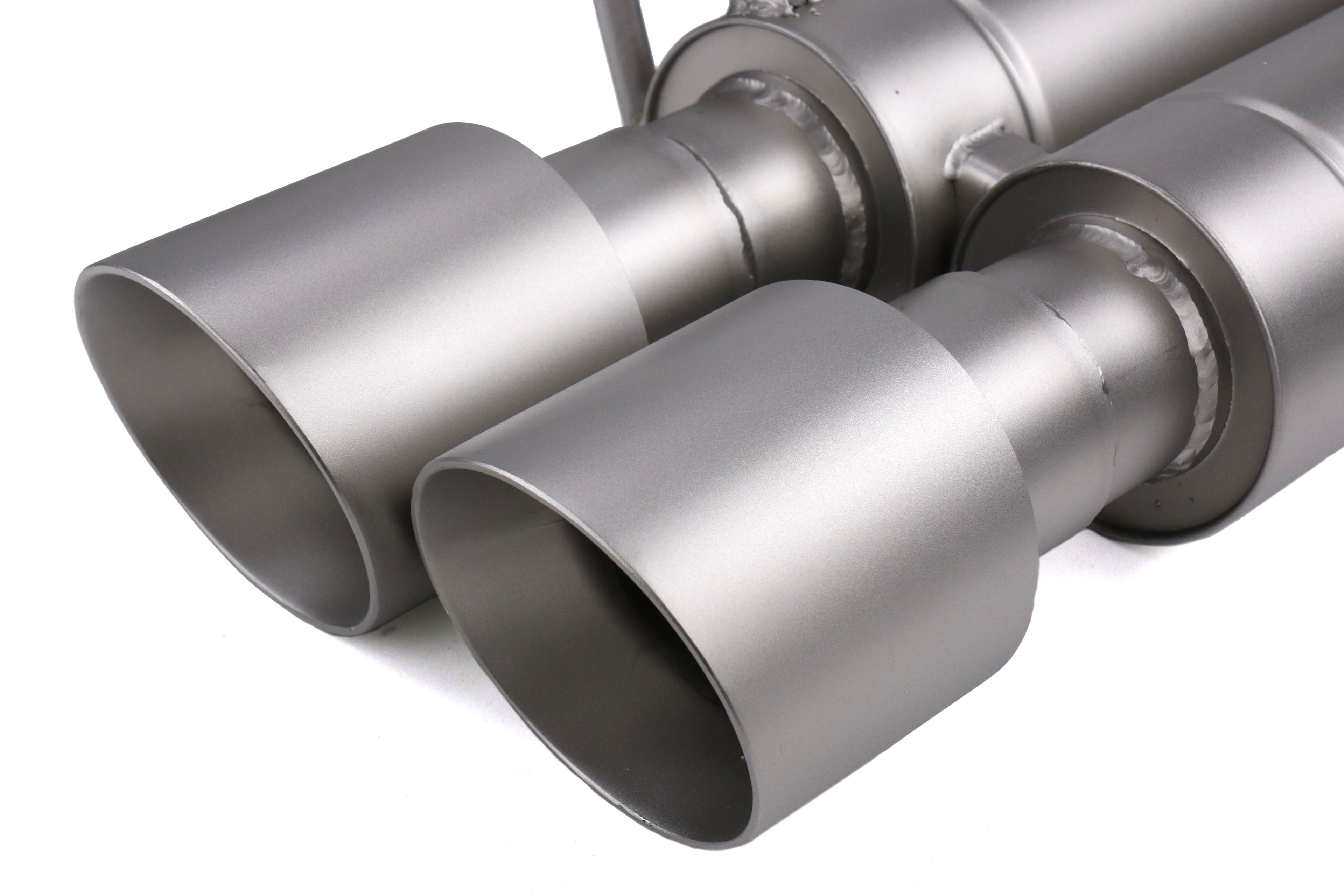 CP-E Austenite Axle Back Quad Mufflers 4in Titan Tips - 2015-2021 Subaru WRX / STI
