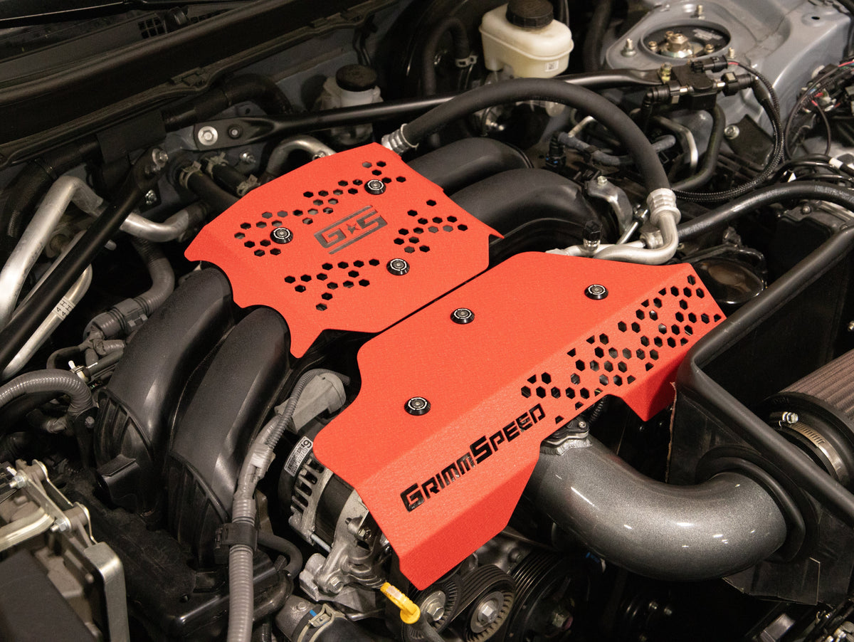 GrimmSpeed 2nd Gen Pulley & Engine Cover Kit (Red) - 2022-2025 Subaru BRZ / Toyota GR86