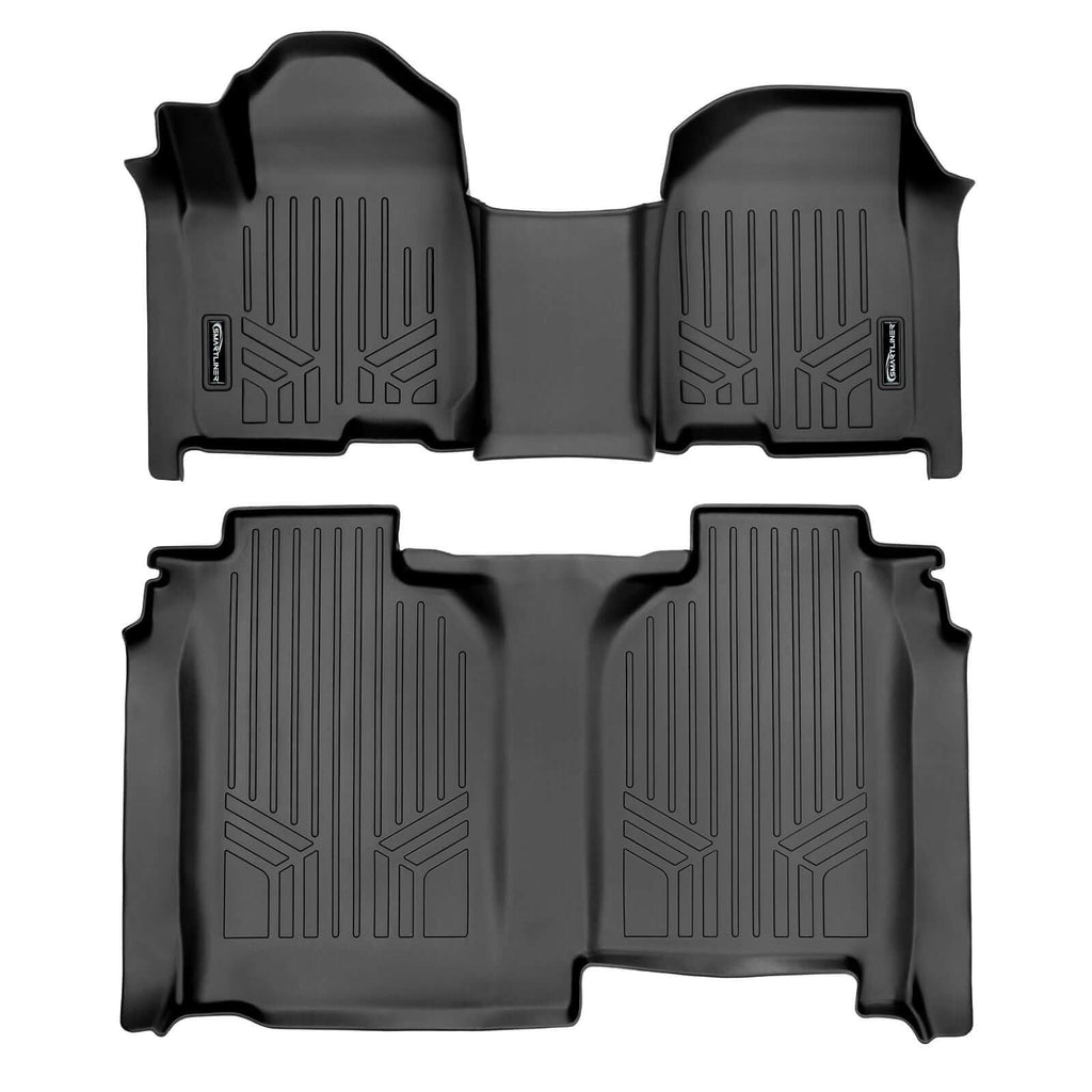 SmartCoverageTM Floor Liners For 2019-2026 Chevy Silverado 1500 Crew Cab (1st Row Bench) (OTH) | Vinyl | [No 2nd Row Storage]