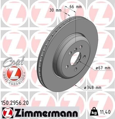 BMW G05 X5 Front Brake Rotor By Zimmermann 34118854273