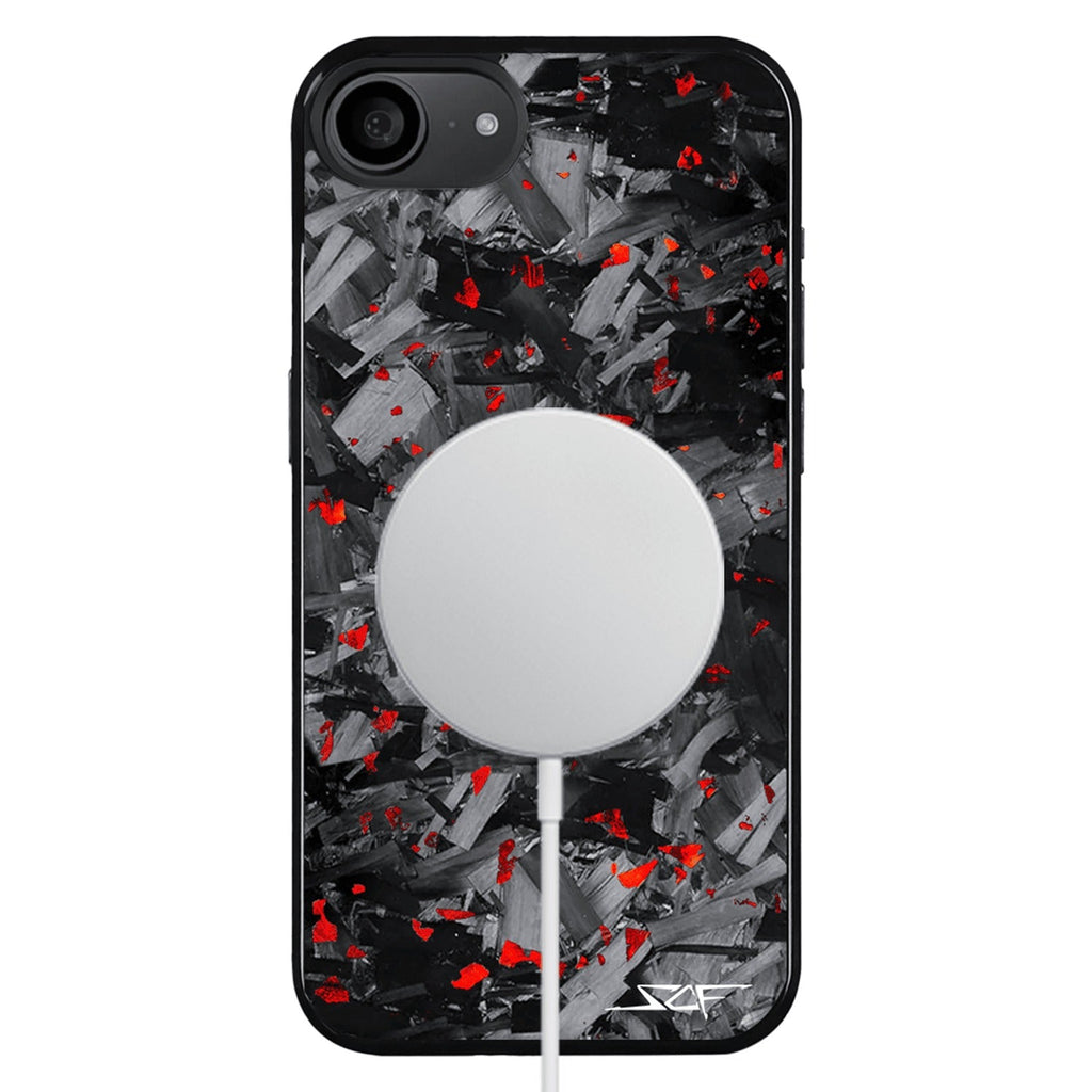 iPhone | Red Flake Forged Chunk Carbon Fiber Case | CLASSIC Series